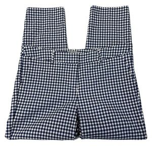 Halogen Cropped Ankle Pants Sz 10 Blue Check Gingham Picnic Euro Summer‎ Classic